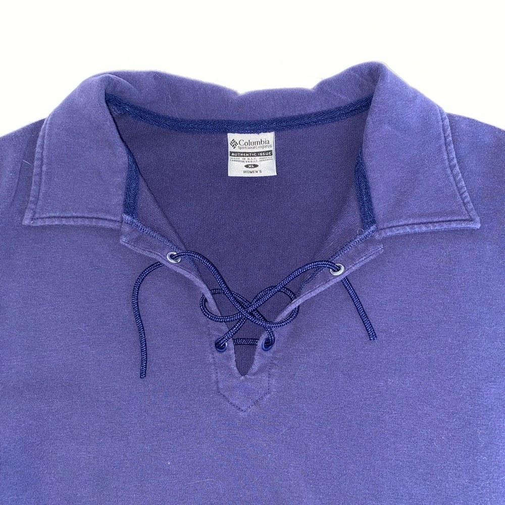columbia lace up pullover